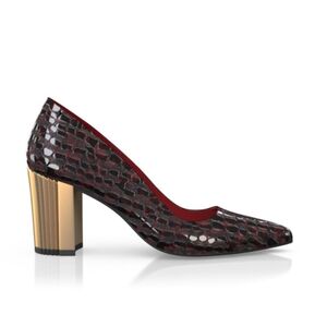 Girotti burgundy shiny croco heels!